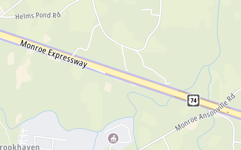 Static map of Monroe Expressway at M11/M12 Mainline Toll Gantry