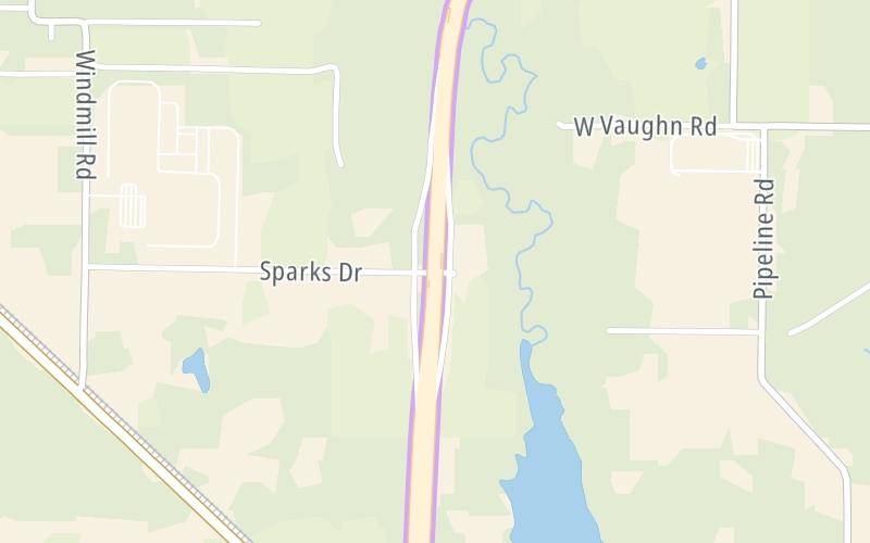 Static map of Chisholm Trail Parkway at Sparks Dr