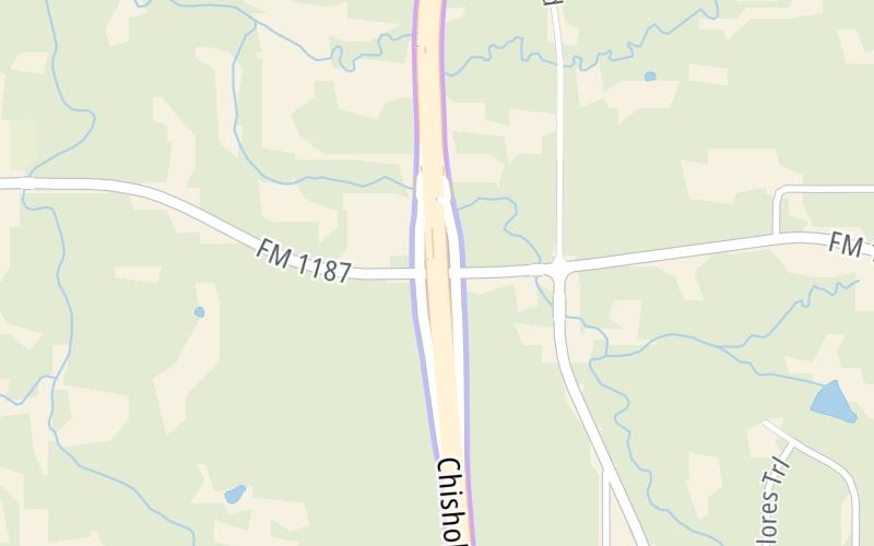 Static map of Chisholm Trail Parkway at Crowley Plover Rd / CR 1187