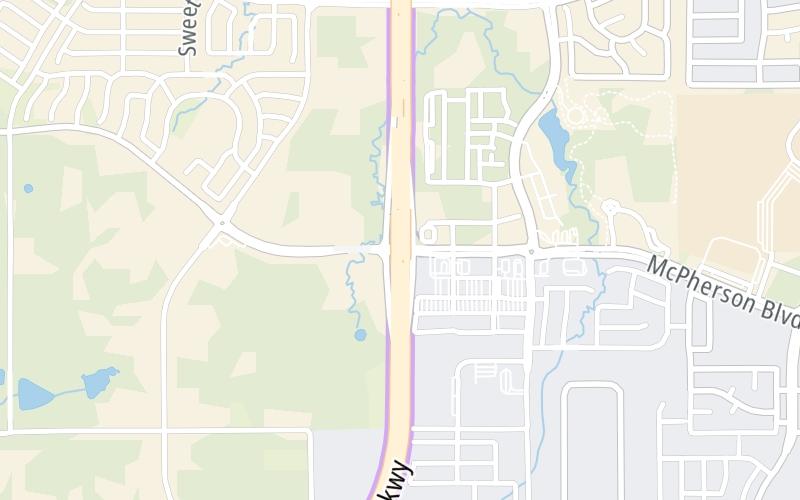 Static map of Chisholm Trail Parkway at McPherson Blvd