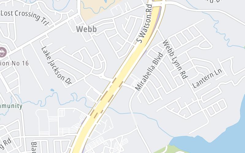 Static map of 360 Tollway at NB Mainline Toll Gantry