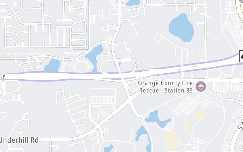 Static map of East West Expressway at Rouse Road