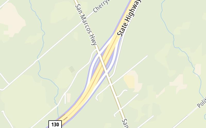 Static map of Sh 130 at SH 80 / San Marcos Hwy