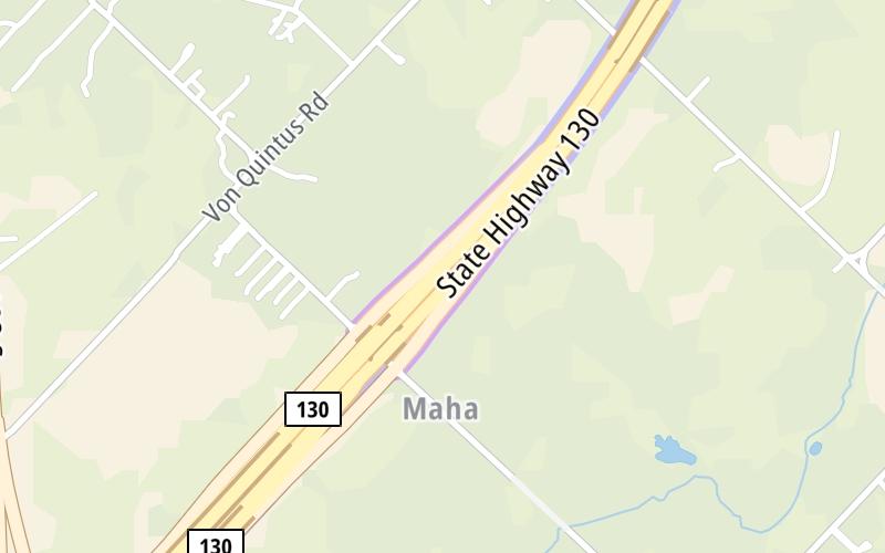 Static map of Sh 130 at SH 45 SE