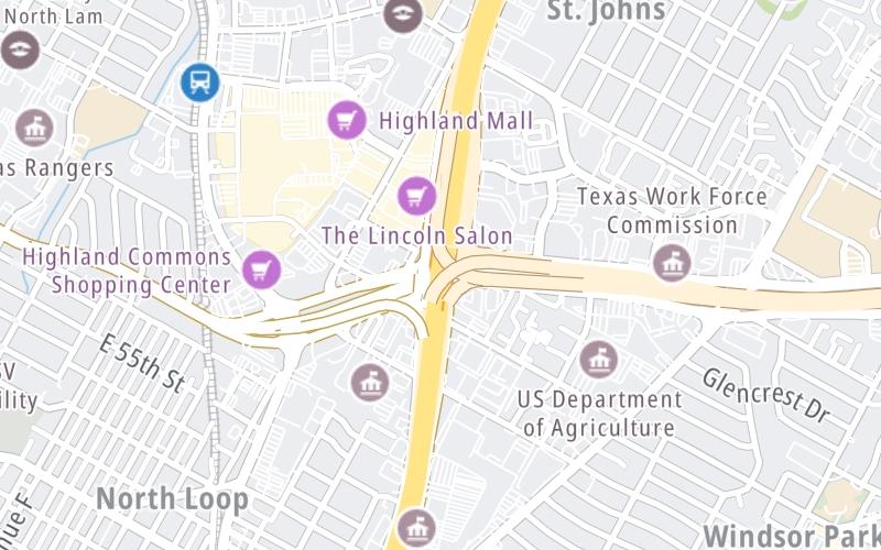 Static map of 290 Toll Road at I-35