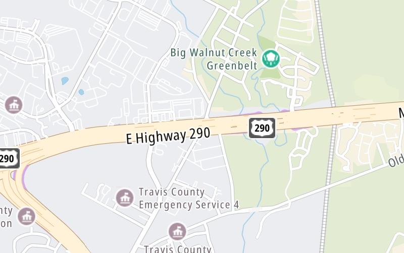 Static map of 290 Toll Road at Springdale Rd / Tuscany Wy