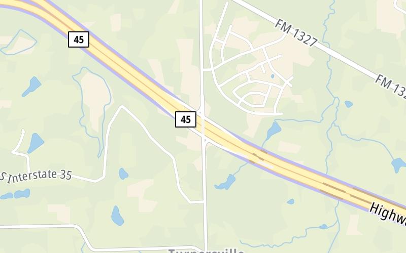 Static map of Sh 45 Se at Turnersville Rd N