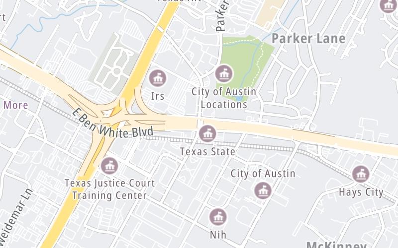 Static map of 71 Toll Road at Woodward Street