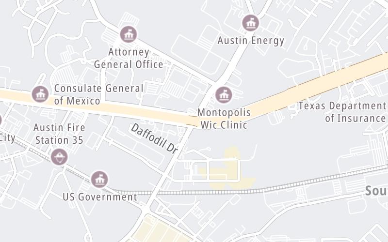 Static map of 71 Toll Road at Montopolis Dr