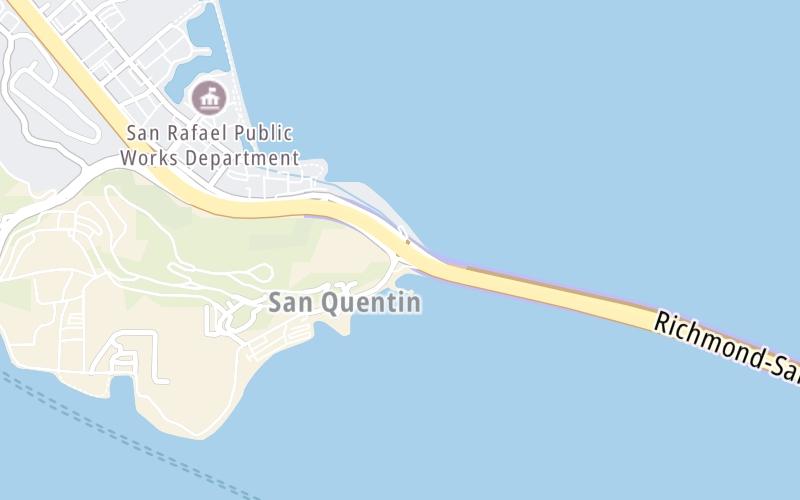 Static map of Richmond San Rafael Bridge at San Quentin State Prison / Francisco Blvd E