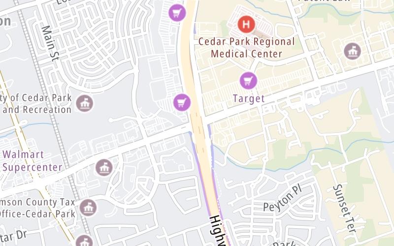 Static map of 183a Toll Road at Whitestone Blvd