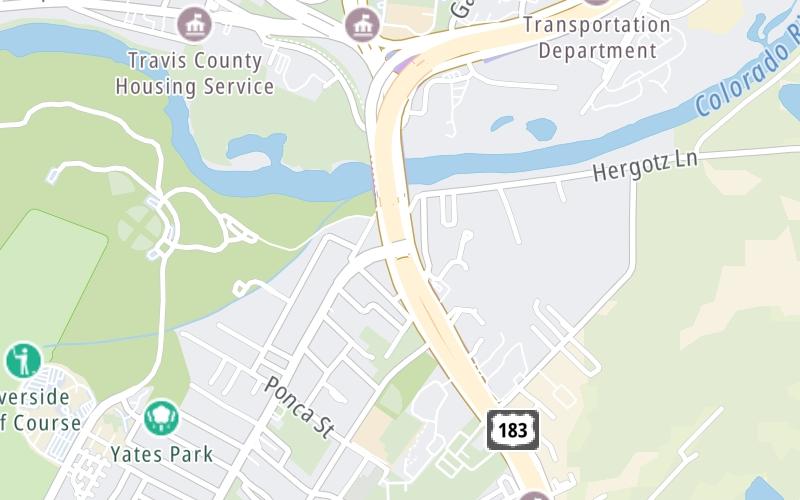 Static map of 183 Toll Road at Montopolis Dr