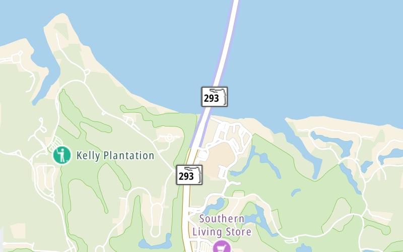 Static map of Sr 293 at Mid-Bay Bridge South