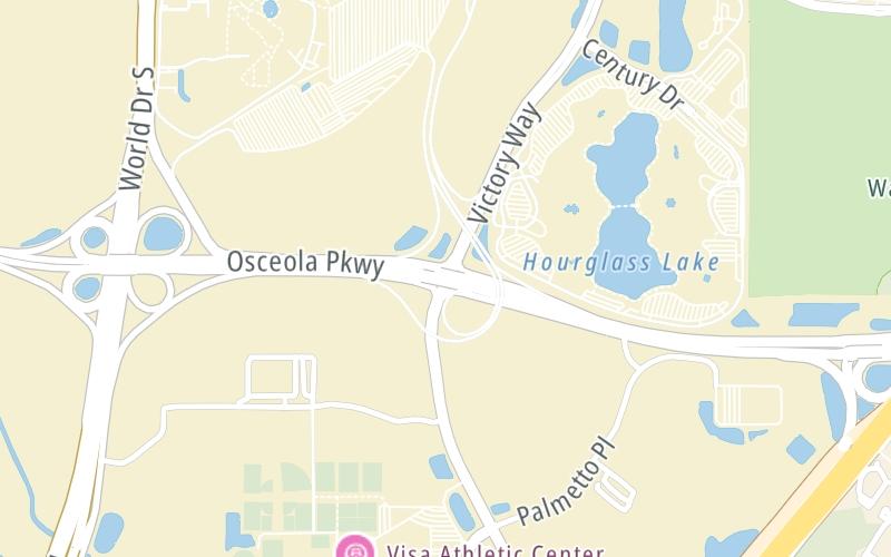 Static map of Osceola Parkway at S Victory Way