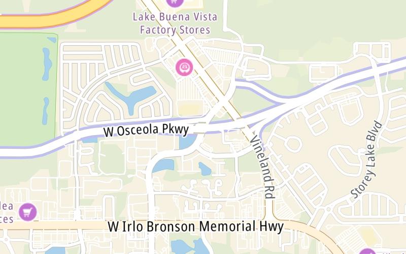 Static map of Osceola Parkway at N Poinciana Blvd