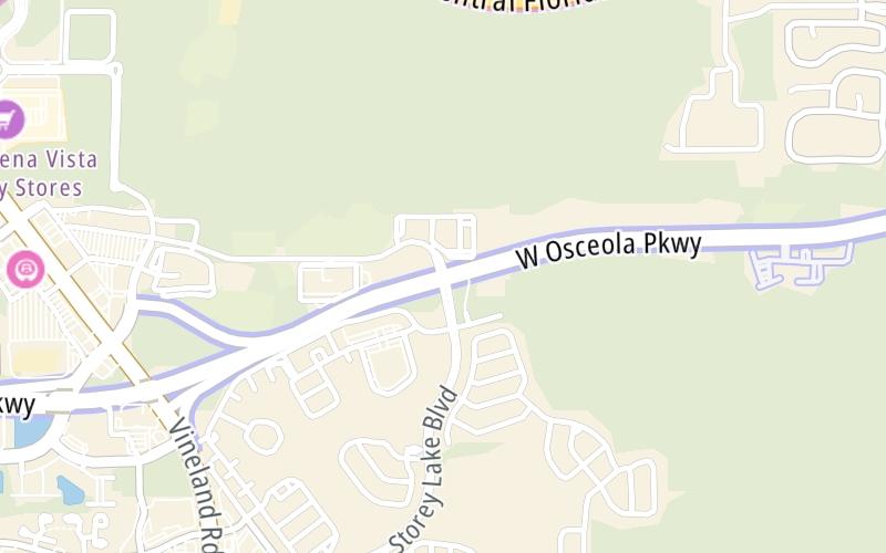 Static map of Osceola Parkway at Sunrise City Dr / Storey Lake Blvd