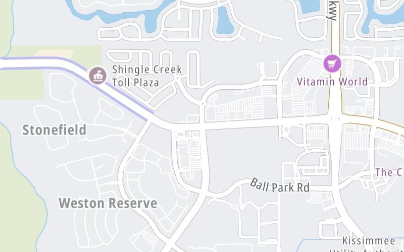 Static map of Osceola Parkway at Dyer Blvd