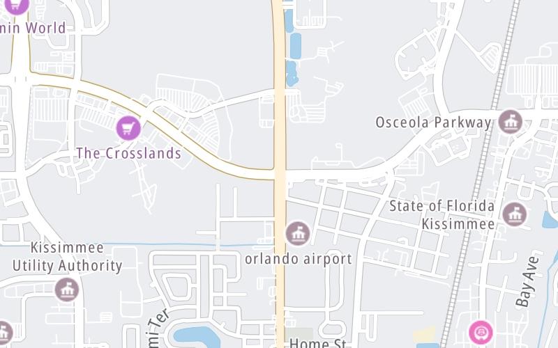 Static map of Osceola Parkway at U.S. Hwy 441