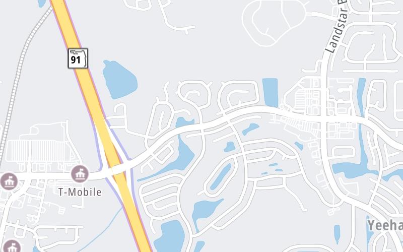 Static map of Osceola Parkway at Florida Pkwy / Coral Reef Cir