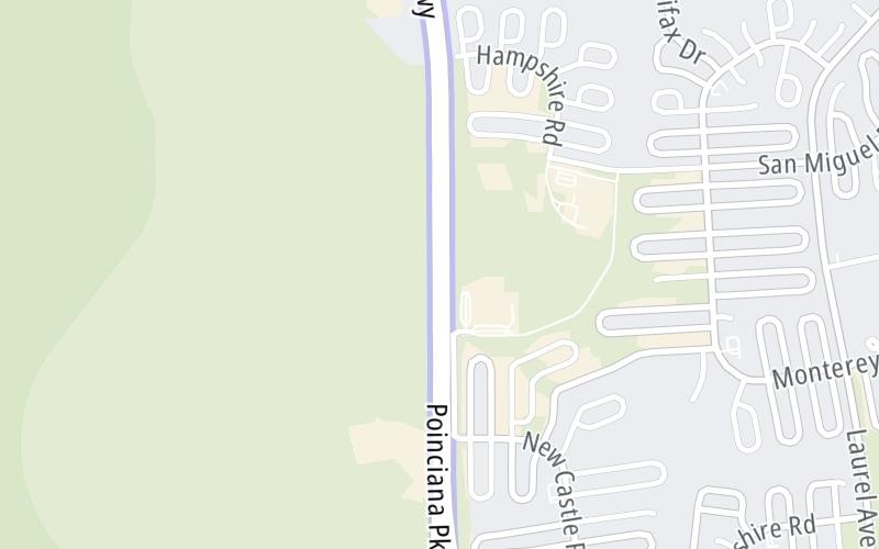 Static map of Poinciana Parkway at Koa Toll Gantry