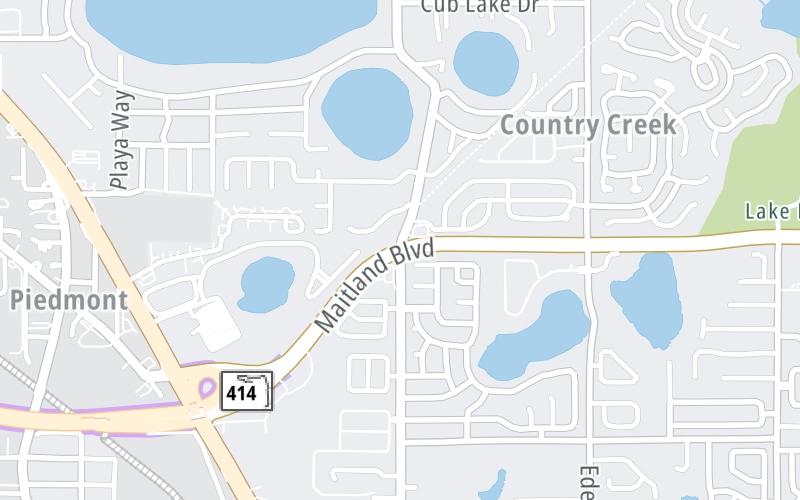 Static map of Apopka Expressway at Bear Lake Rd / Rose Ave