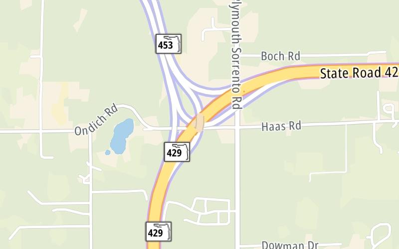 Static map of Sr 453  at SR 429 / Wekiva Pkwy