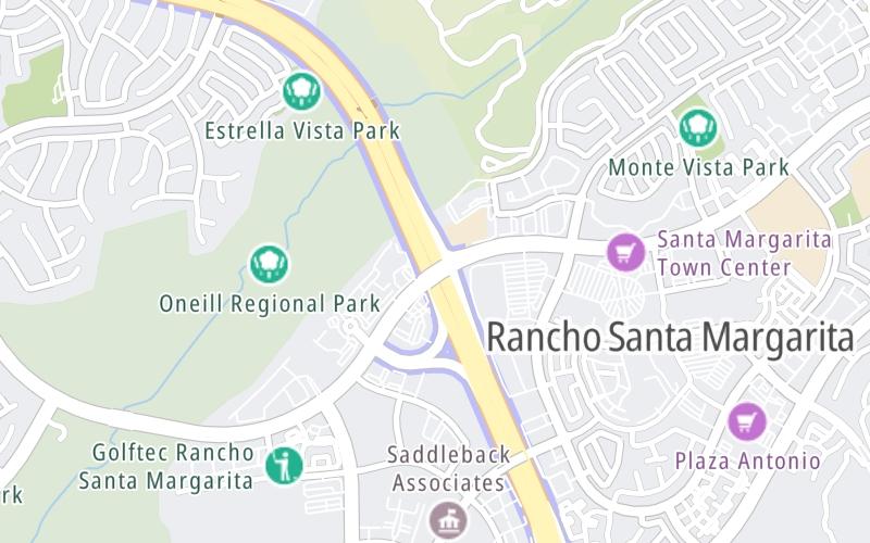 Static map of Ca 241 at Santa Margarita Parkway