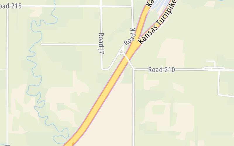 Static map of Kansas Turnpike at Council Grove US56/EmporiaZone SB Gantry