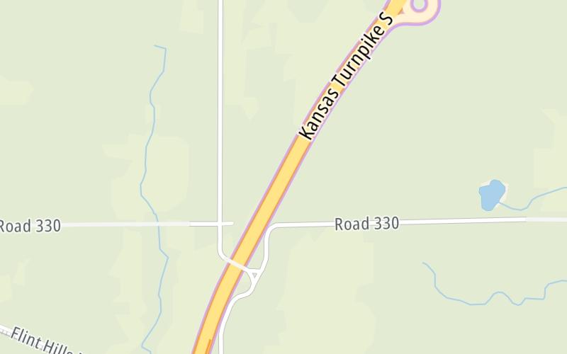 Static map of Kansas Turnpike at Council Grove US56/EmporiaZone NB Gantry