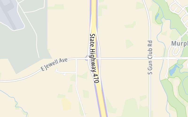 Static map of E 470 at Jewell Avenue