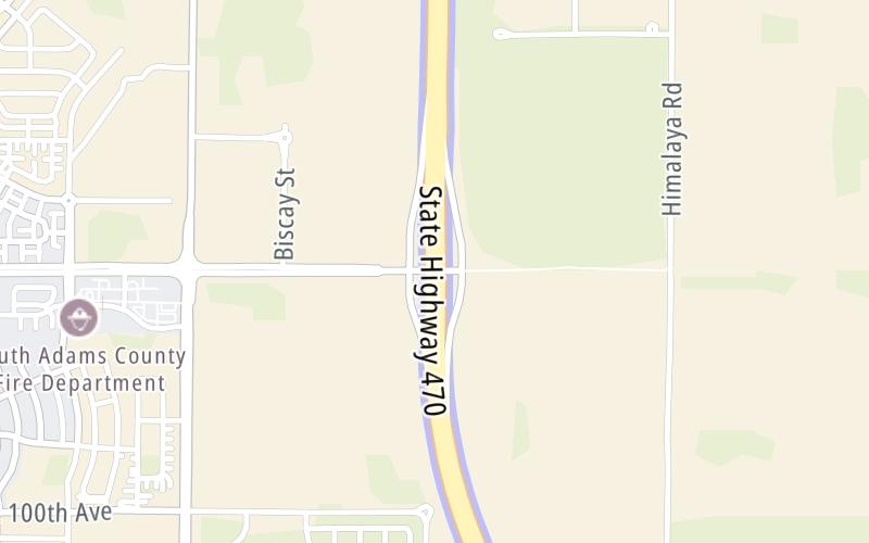 Static map of E 470 at 104th Avenue