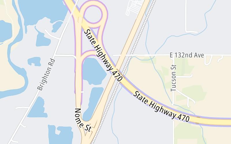 Static map of E 470 at US Hwy 85