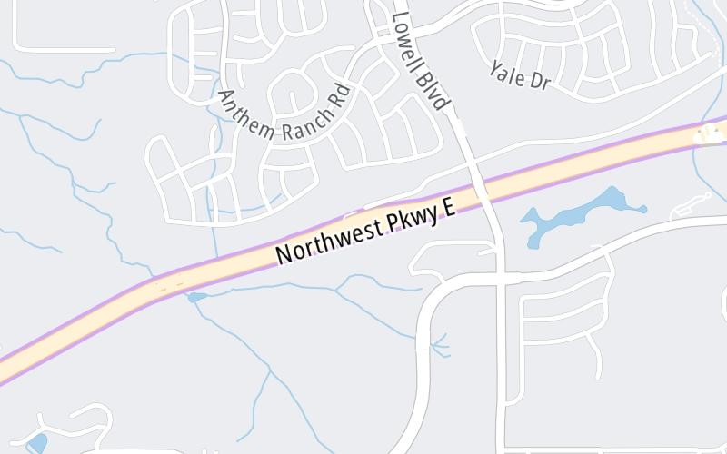 Static map of Northwest Parkway at Toll Gantry