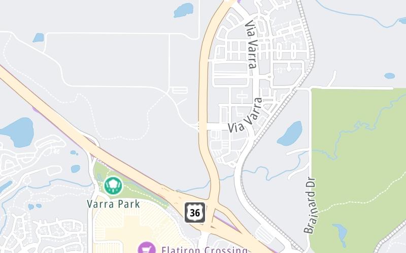 Static map of Northwest Parkway at Via Varra / Tape Dr