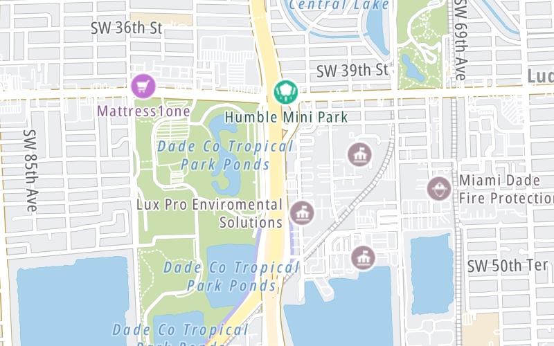 Static map of Don Shula Expressway at Palmetto Expressway / SR 826