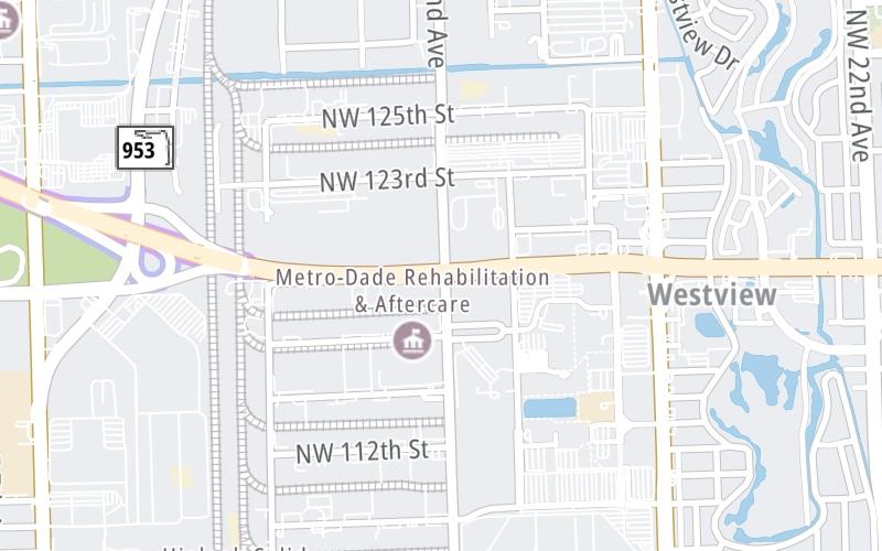 Static map of Gratigny Parkway at East Terminus / NW 32nd Ave / NW 119th St