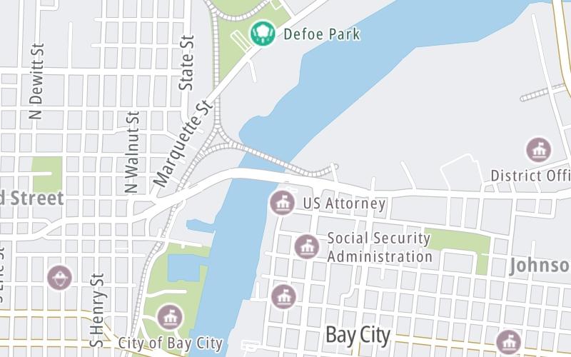 Static map of Liberty Bridge at Toll gantry