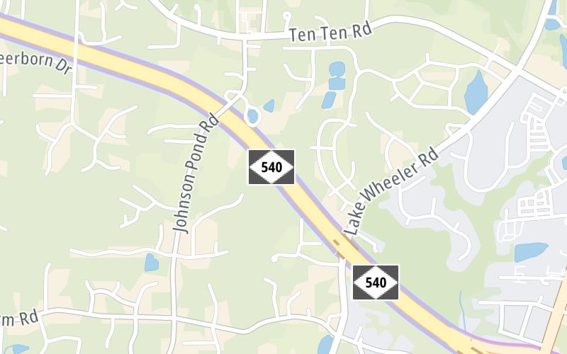 Static map of Triangle Expressway at T39/40 Mainline Toll Gantry