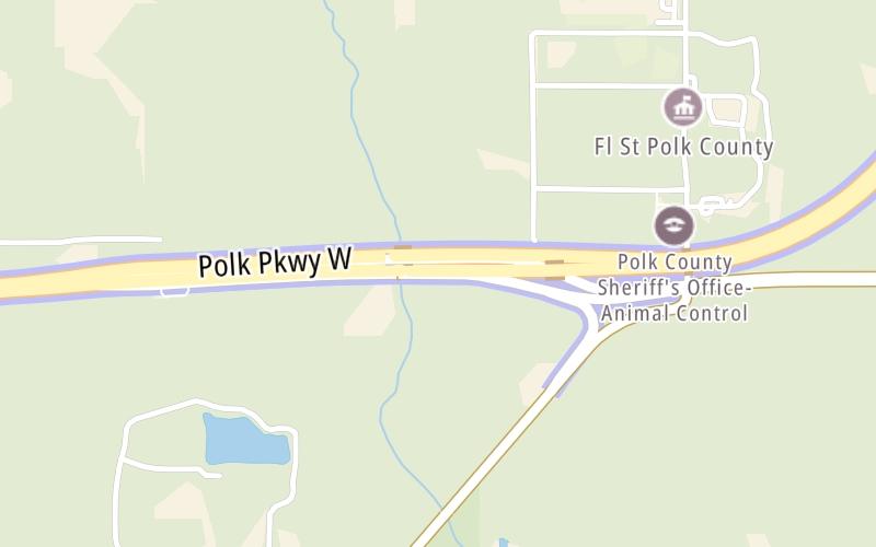 Static map of Polk Parkway at Winter Lake Road / SR 540