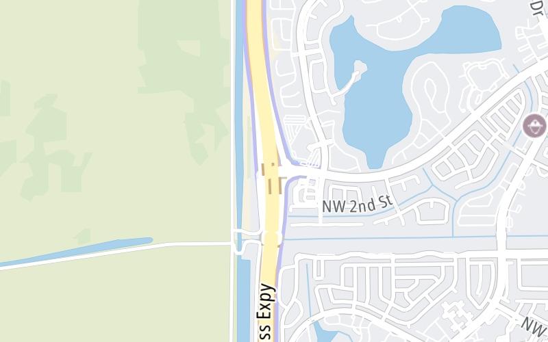 Static map of Sawgrass Expressway at Atlantic Boulevard