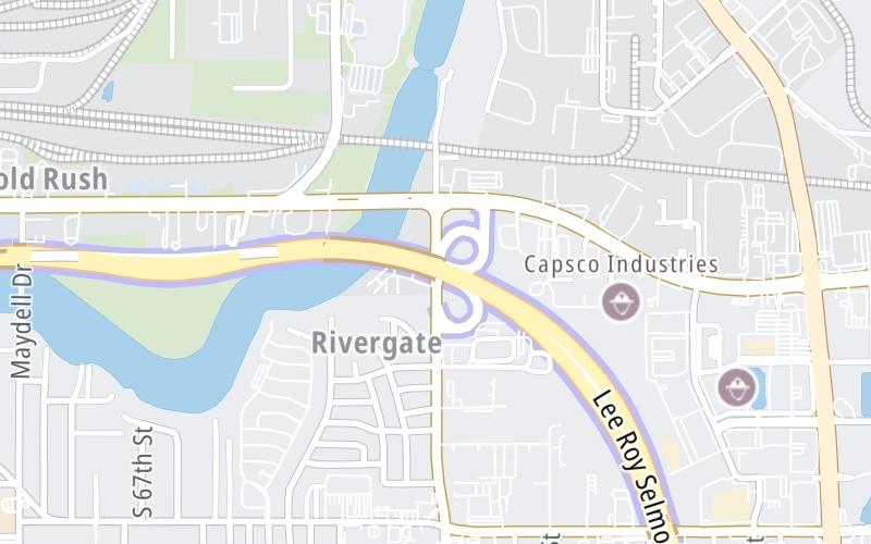 Static map of Selmon Expressway at 78th Street