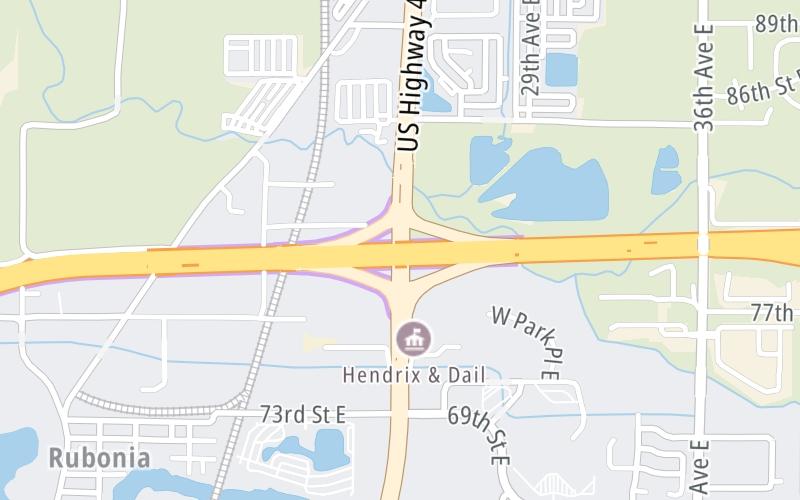 Static map of Sunshine Skyway at US 41