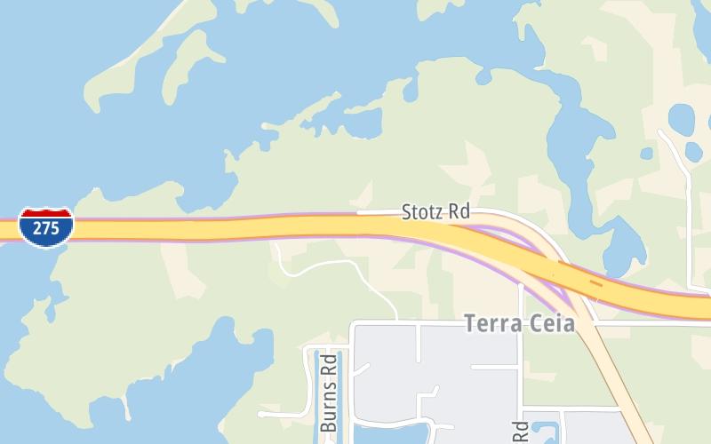 Static map of Sunshine Skyway at US 19