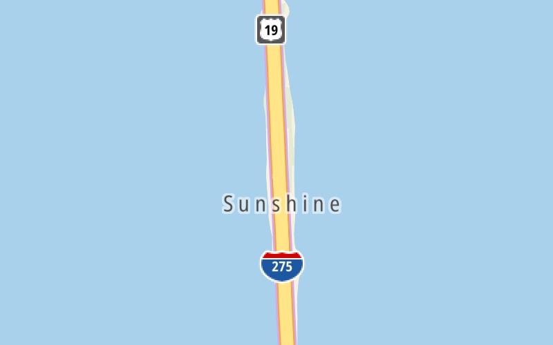 Static map of Sunshine Skyway at North Toll Plaza