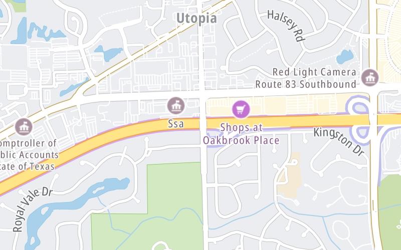 Static map of Ronald Reagan Memorial Tollway at Midwest Road