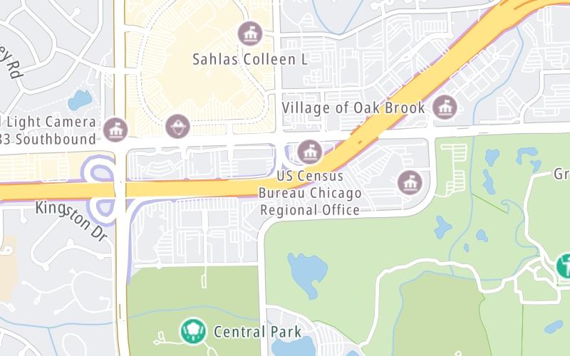 Static map of Ronald Reagan Memorial Tollway at Spring Road/22nd Street