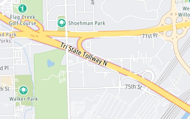 Static map of Tri State Tollway at I–55