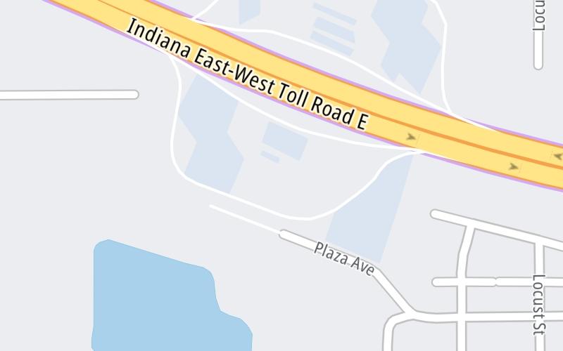 Static map of Indiana Toll Road at George Ade Travel Plaza