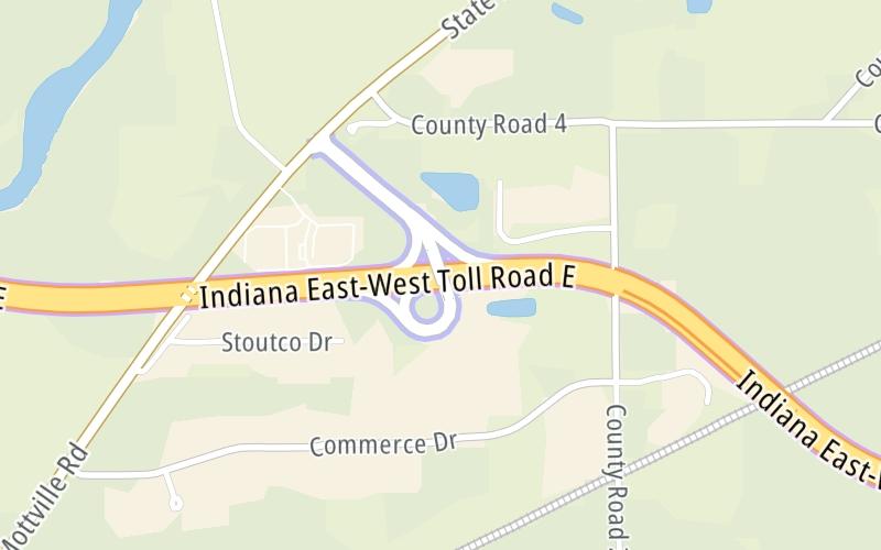 Static map of Indiana Toll Road at SR 15