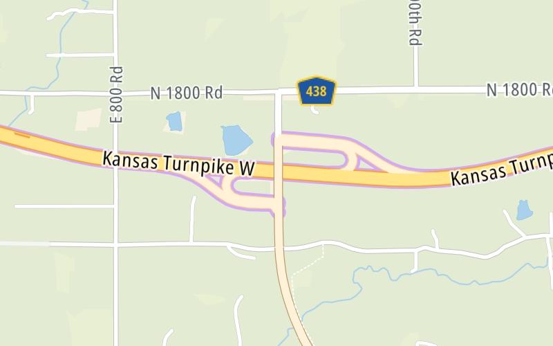 Static map of Kansas Turnpike at K10
